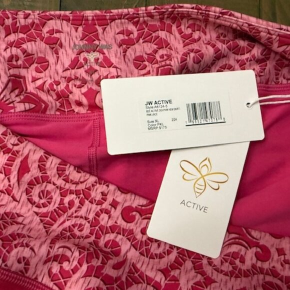 Johnny Was Bee Active Tennis Skirt Skort Golf Pickleball Pink Floral XL - Picture 5 of 6